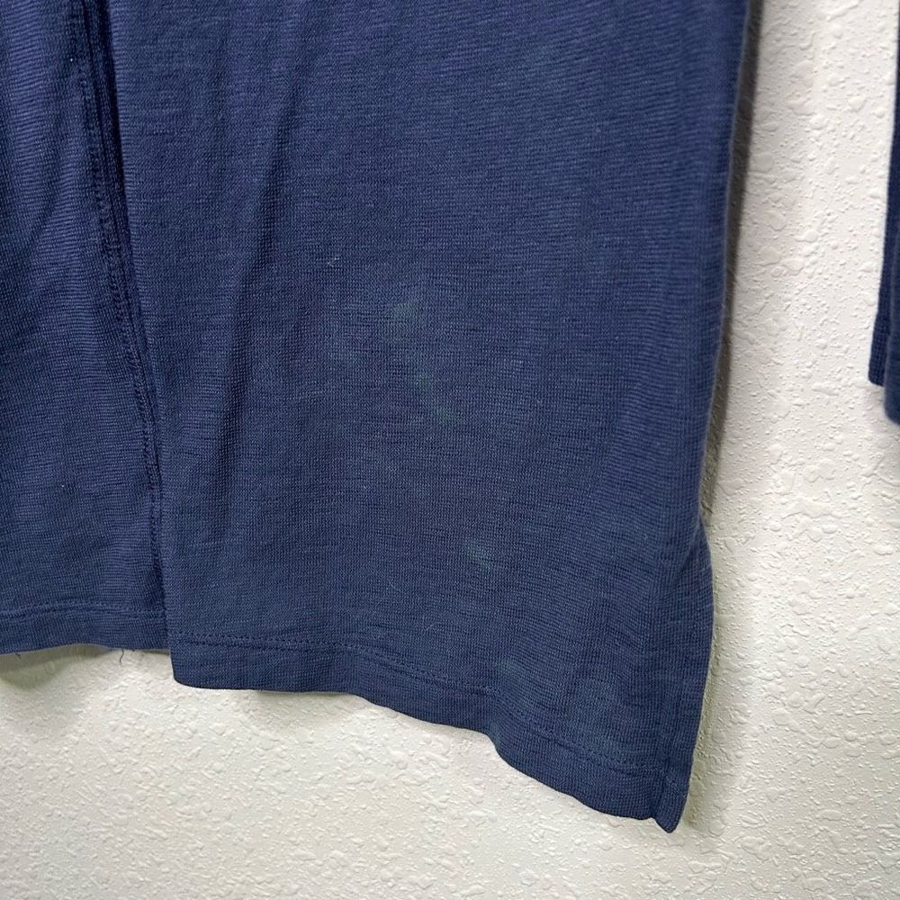 Lilly Pulitzer Women’s Navy Blue Embroidered V Neck Pullover Dress Hoodie Size L - Picture 8 of 13